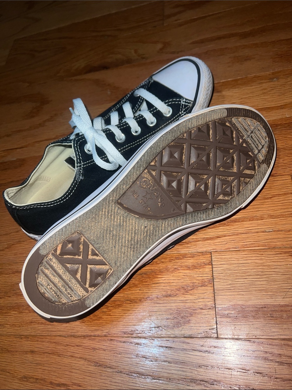 Converse Black and White Athletic Shoes - Picture 6 of 11